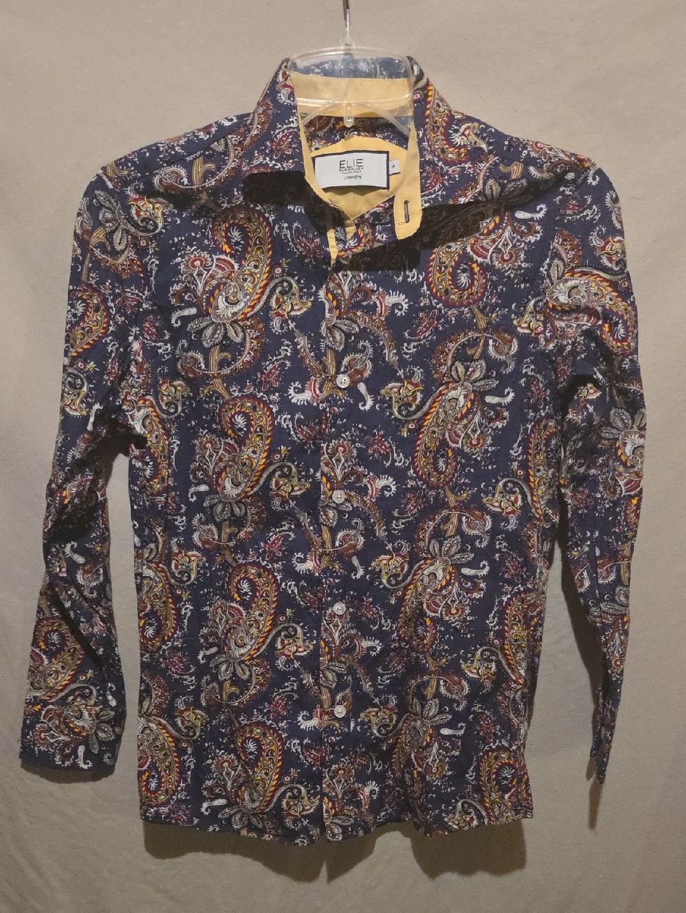 ELEVEN Paris Kids Navy Paisley Button-Down Shirt